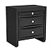 Briana 2-drawer Nightstand with Tray Black