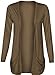 Fashion Wardrobe Womens Long Sleeves Drop Pocket Boyfriend Cardigan Ladies Open Casual Tops 8-14 (USA 10-12 / UK 12-14 (M/L), Mocha)
