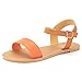 DREAM PAIRS HOBOO Women's Cute Open Toes One Band Ankle Strap Flexible Summer Flat Sandals New