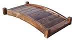 SamsGazebos Zen Japanese Style Wood Garden Bridges, 4-Feet, Brown