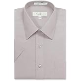 Marquis Men's Short Sleeve Dress Shirt, Cotton Blend Broadcloth, Classic Fit - Work, Events & Casual Wear
