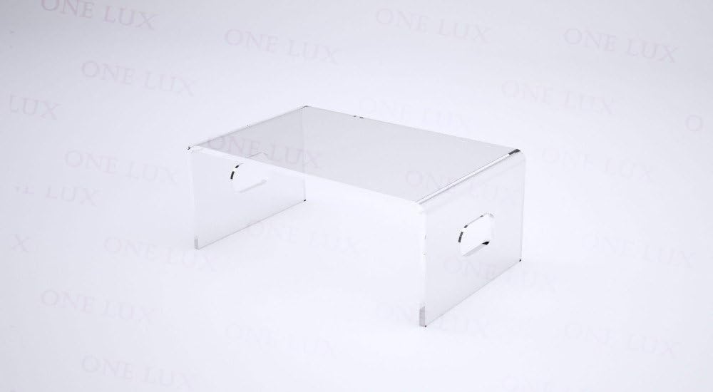 U Shape Acrylic Laptop Stand,Notebook Computer Monitor Stand,Lucite PC Desk ONE LUX (Clear)