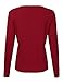 NINEXIS Women's Long Sleeve Button Down Soft Knit Cardigan Sweater RED M