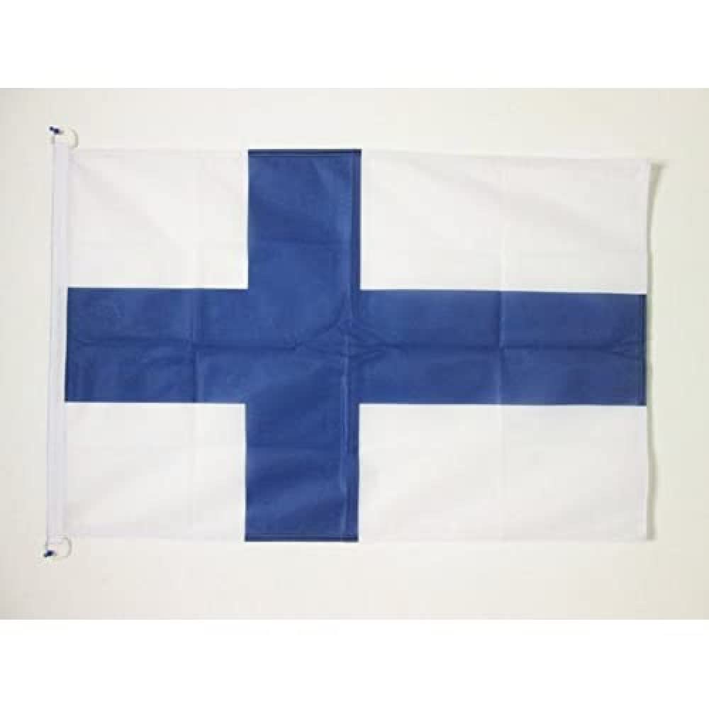 AZ FLAG - Finland Flag - 3x5 Ft - External Use - Finnish Banner Knitted Polyester with Two Plastic Rings - Fade Resistant - Vivid Colors - 3' x 5' Feet - 150x90 Cm