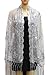 Silver Sequin Beaded Shawl Flower Wedding Party Gift Evening Wrap/wedding/new Year Eve/Formal Event/
