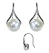 Women's Classical 925 Sterling Silver 10.0mm Freshwater Cultured Pearl Drop Earrings