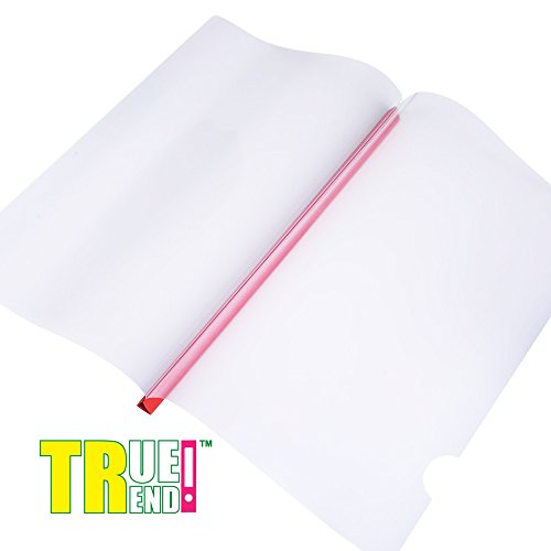 TRUETREND Clear Plastic Report Cover | Standard Sliding Bar Crystal Clear Design – Project File, Resume and Presentation Protector – Perfect for School and Office + Pack of 10 in 5 assorted colors