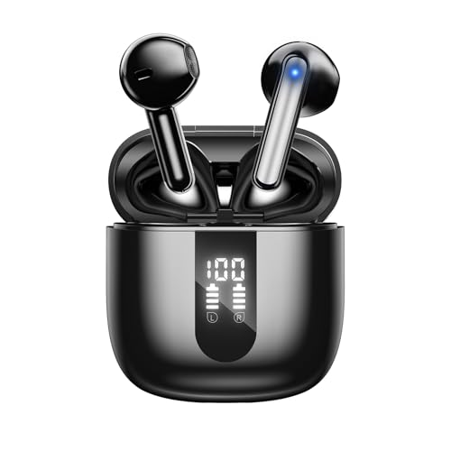 JBES Kopfhörer Kabellos Bluetooth 5.4, In Ear mit 6 ENC Mikrofon Bluetooth Kopfhörer, 60 Std Stereo Kabellose Kopfhörer Noise Cancelling Earbuds, USB-