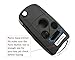 KEMANI Uncut Blank Flip Remote Key Case Fob Shell Folding Fob 4 Buttons for Honda Accord Civic Pilot With Button Pad