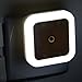 MIJOYEE（8 pcs）Night light Plug in LED Wall LED light with Smart Sensor ON/OFF Automatically. (White 0.5 W)