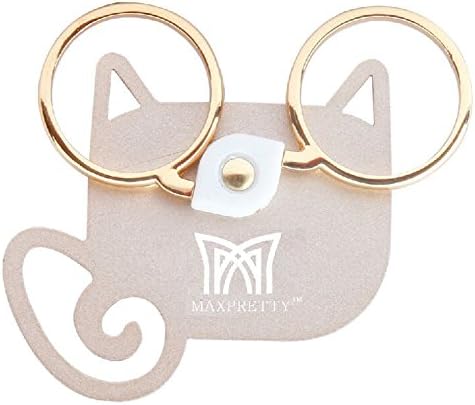 Maxpretty Creative Cell Phone and Tables Double Rings Mounts Stand Holder, 360-degree Rotation Ring Grip,suitable for Any Smart Device-Silve