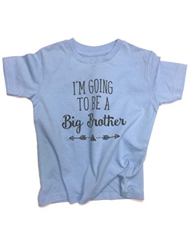 Hello Handmade I'm Going to be a Big Brother boho arrow surprise baby pregnancy Infant Toddler Soft Shirt (2T, Light Blue)