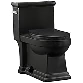 Swiss Madison Well Made Forever SM-1T114MB, Voltaire One-Piece Elongated Toilet Left Side Flush Handle 1.28 gpf in Matte Blac