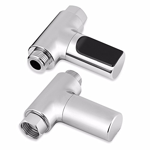 Shower Thermometer,yanQxIzbiu LED Home Water Shower Thermometer Flow Temperature Monitor for Baby Care - Silver