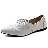 Ollio Women's Ballet Shoe Flat Enamel Pointed Toe