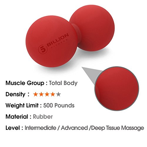 5BILLION FITNESS Peanut Massage BallDouble Lacrosse Ball & Mobility