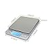 Spirit Digital Kitchen Scale Accuracy Pocket Food Scale Pronto Digital Multifunction Cooking Scale 0.01oz/0.1g 3000g with Back-Lit LCD Display （Silver）