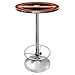 Bar Table - Budweiser Bowtie Red/Black Bar Height Table with Adjustable Foot Rest and Acrylic Top - Garage, Bar, or Man Cave Decor by Trademark Gameroom