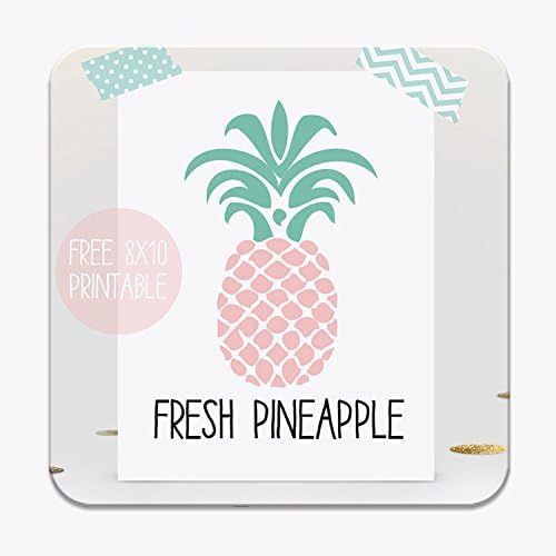 Estrellaw Fresh Pineaple In Pink Pattern Wooden Coaster (Set Of 4)