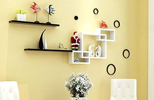 VIOY Shelf Organizer Bins Shelf Dividers For Closets Storage Rack Storage Box Wall Shelf Creative Plaid Ornament Shelf Living Room Wall Hanging Bookshelf Walls Clapboard