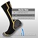 KitNSox Adult Youth Mid Calf Cushion Team Sports Number Socks for Basketball Football Baseball Gold/Black