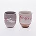 Japanese tea cup set, beautiful cherry blossom flowers designs, set of 2 cups