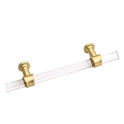 Peaha 25 Pack Brass Acrylic Drawer Pulls Handles