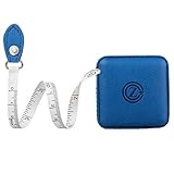 Sewing Tape Measure, Medical Body Cloth Tailor Craft Dieting Measuring Tape, 60 Inch/1.5M Dual Sided Retractable Ruler with Push Button Square(1 Pack, Blue)