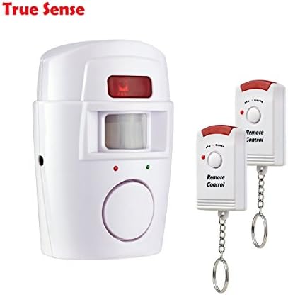 True Sense Plastic Wireless Burglar Anti Theft PIR Motion Sensor Security Alarm for Home House Office, 13.7 x 13.5 x 5.6 cm, White