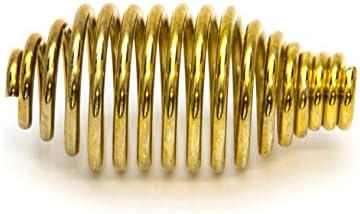 Spring Stove Handle, Brass Finish, Tapered at one end. Max Diameter: 1-1/4", Length: 2-1/2", Fits 3/8" Rod. for use with BBQ Grills, Smokers, Furnaces, Coal/Wood/Pellet Stoves, Boilers.