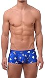 Men's USA American Flag Stars Hot Body Boxer Swimsuit By Gary Majdell Sport