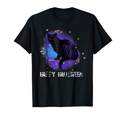Halloween Black Cat T Shirt