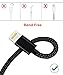 iPhone Cable,Zeuste 3Pack 6FT Nylon Braided Cord Lightning Cable Lightning to USB Charging Charger for iPhone 7/7 Plus/6S/6S Plus,SE/5S/5,iPad,iPod Nano 7 - Black