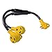 LeisureCords 24'' RV Y Adapter Cord 30 Amp Male Plug to Two 30 Amp Female 2.5 Feet with Handle primary