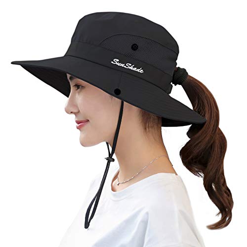 Women's Sun Hat Outdoor UV Protection Foldable Mesh Bucket Hat