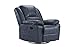 Casa Andrea Oversize Ultra Comfortable Air Leather Fabric Rocker and Swivel Recliner Living Room Chair (Grey)