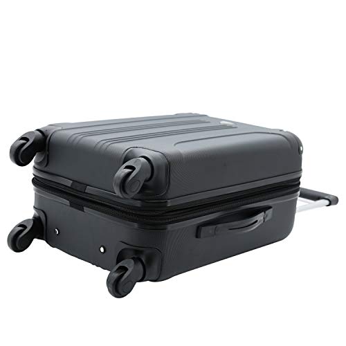Travelers Club Chicago Hardside Expandable Spinner Luggages, Black, 5