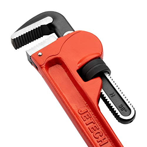 Jetech 36inch Heavy Duty Aluminum Straight Pipe Wrench,Adjustable Plumbing Wrench Straight Pipe