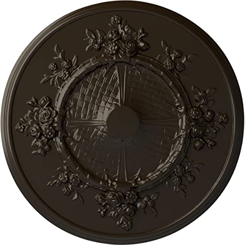 Ekena Millwork CM27FLSHF Flower Ceiling Medallion 27"OD x 1 1/8"P (Fits Canopie…