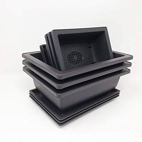 Tinyroots Bonsai Training Pots with Humidity Trays Built in Mesh, 6