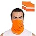High Visibility Reflective Safety Face Clothing - Neck Gaiter, Bandana Dust Mask, Sun Shade Shield, Multifunctional Headwear (ORANGE) (3)