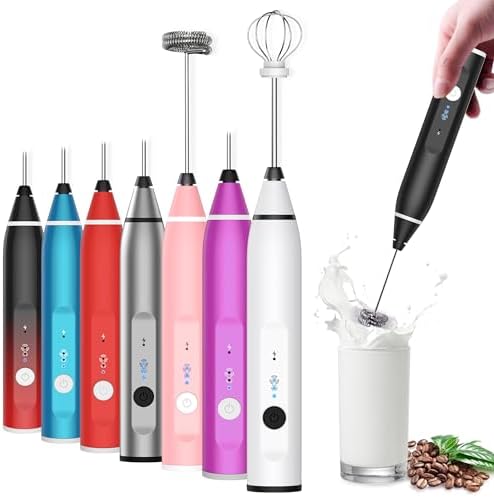 Laposso Milk Frother Rechargeable Handheld Electric Whisk Coffee
