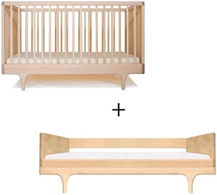 Kalon Studios Caravan Crib Complete with Conversion Kit in Raw Maple