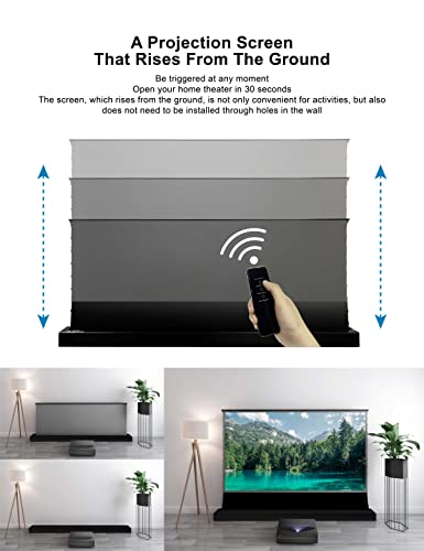 VIVIDSTORM-Projector Screen S PRO 120 inch Portable Folding Indoor Screen with Stand Floor UST Ambient Light Rejecting Home Theater,Compatible for 4K Ultra Short Throw Laser Projector,VSDSTUST120H