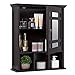 Yaheetech Mirrored Bathroom Wall Storage Cabinet with Adjustable Shelf, Wooden Medicine Cabinet