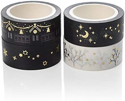 激安超特価 大型家電 正規品送料無料 4ピースグリッター和紙テープセット装飾箔ゴールドシルバーカラー紙マスキングテープ月星雪ステッカーアルバムラッピングa6056 腕時計 B071x4mj 100 品質保証 Pcソフト 新作製品 世界最高品質人気
