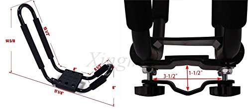 NBX- 1 Pair Canoe Boat Kayak Roof Rack Car SUV Truck Top Mount Carrier J Cross Bar