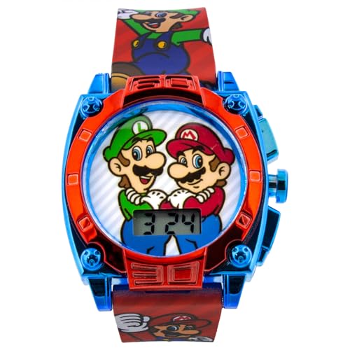 Accutime Super Mario Brothers Mario & Luigi Kids Digital Watch