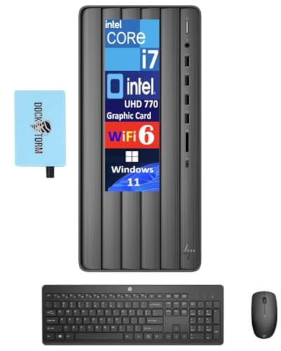 HP Envy TE01-5000t High Performance Business Desktop (Intel i7-14700, 64GB DDR4, 2TB PCIe SSD, Intel UHD 770, 400W PSU, WiFi 6, Bluetooth 5.3, RJ-45, HDMI, Win 11 Home) w/DKZ USB Port Expander