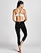 CRZ YOGA Women's Padded Cool-look Criss Cross Strappy Yoga Sports Bra White M